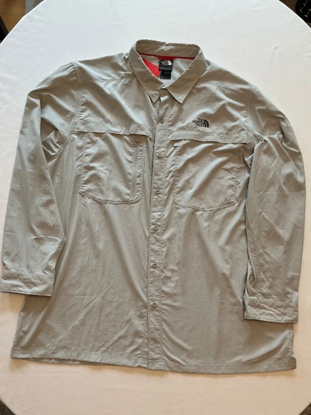 The North Face Men's Long-Sleeve Outdoor Hiking Shirt Light Gray Size XXL NWT